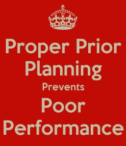 Propoer Prior Planning Prevents (___) Poor Performance